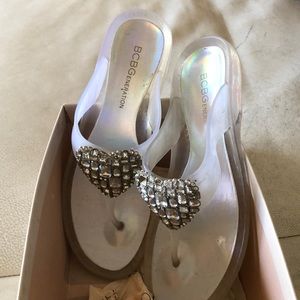 BCBG Generation Sandals jelly shoes hearts 7M